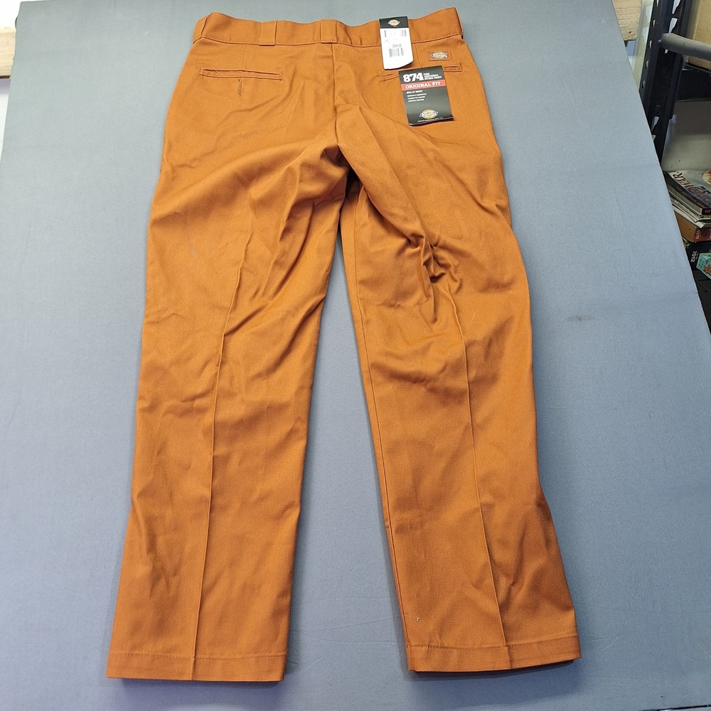 Dickies 874 Original Fit Work Pants Mens 38x30 Brown 874IE Straight Leg NWT - Picture 7 of 8